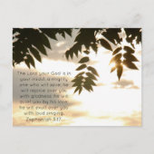 Zephaniah 3:17 Sonnenaufgang Postkarte (Vorderseite)