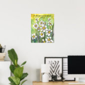Zephaniah Scripture Rejoice Over You Daffodils   Poster (Heimbüro)