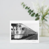 ZepherStainless Steel Streamated Train Postkarte (Stehend Vorderseite)