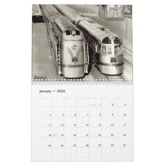 Zephry Züge Kalender (Jan 2026)