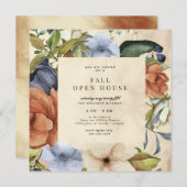Zephyr Herbst Elegantes Blumenhaus Einladung (Vorne/Hinten)