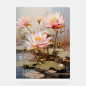 Zephyr Lily - Impasto Floral Acrylschild (Vorderseite)