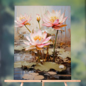 Zephyr Lily - Impasto Floral Acrylschild (Neutral)