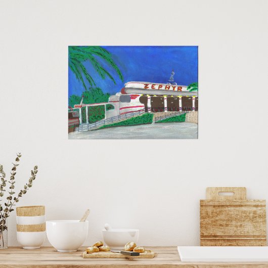 Zephyr Roller Untersetzer am Strand Poster (Küche)