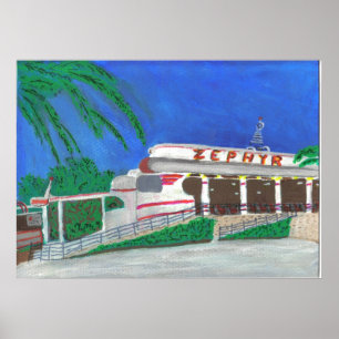 Zephyr Roller Untersetzer am Strand Poster