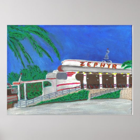 Zephyr Roller Untersetzer am Strand Poster (Vorne)