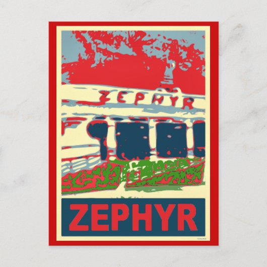 Zephyr Rollercoaster Pontchartrain Beach Postkarte (Vorderseite)