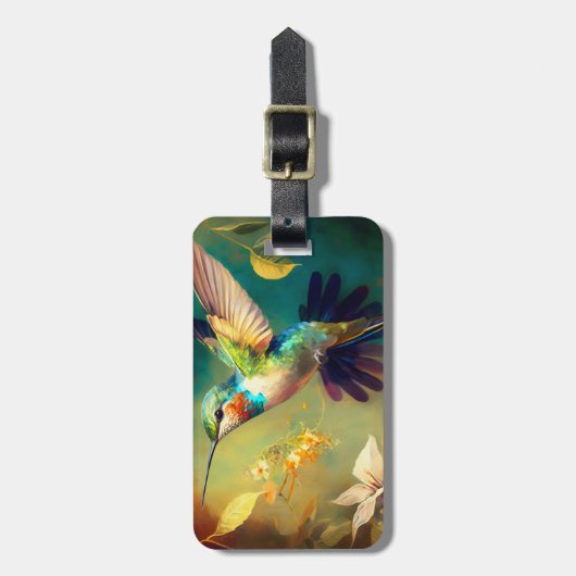 ZEPHYR schönes Kolibri-Gepäckanhänger Gepäckanhänger (Vorderseite vertikal)