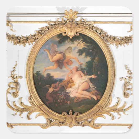 Zephyr und Flora aus der Salle de Conseil Quadratischer Aufkleber (Vorderseite)