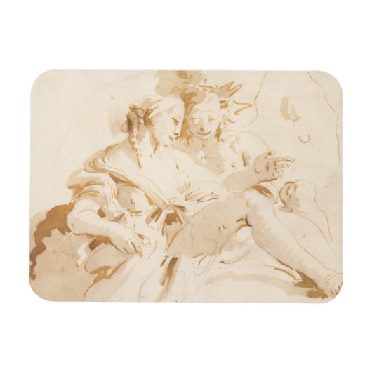 Zephyr und Flora Magnet (Horizontal)