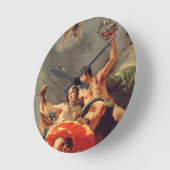 Zephyr und Flora Runde Wanduhr (Winkel)
