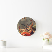 Zephyr und Flora Runde Wanduhr (Zuhause)