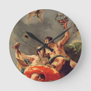 Zephyr und Flora Runde Wanduhr