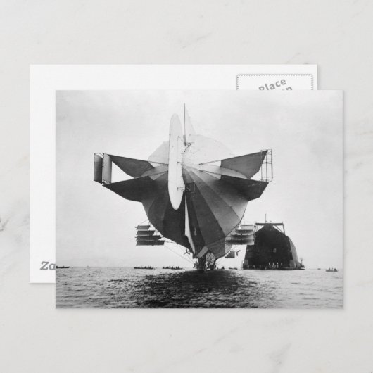 Zeppelin Airship, 1908 Postkarte (Vorne/Hinten)