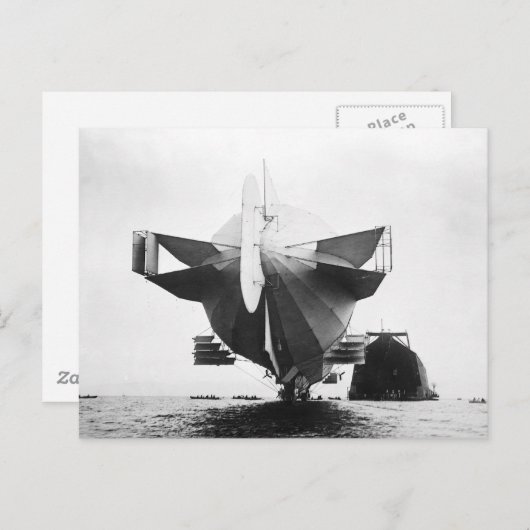 Zeppelin Airship 1908 Postkarte (Vorne/Hinten)