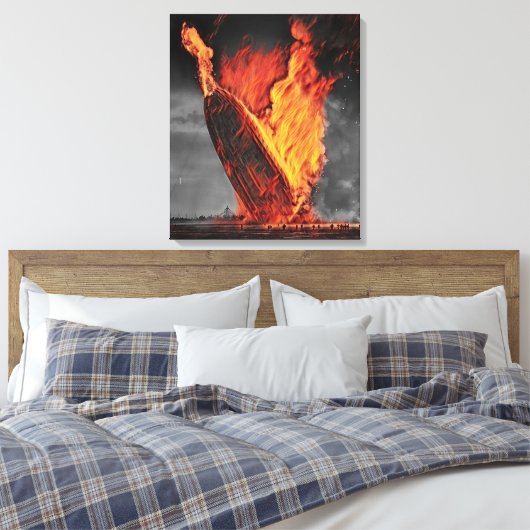 Zeppelin Airship Hindenburg Desaster Colorized Leinwanddruck (Insitu (Schlafzimmer))