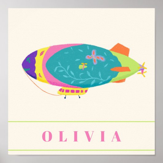 Zeppelin aus dem Set "Dream To Fly" von 3 Poster (Vorne)