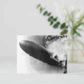 Zeppelin Burning Postkarte (Stehend Vorderseite)