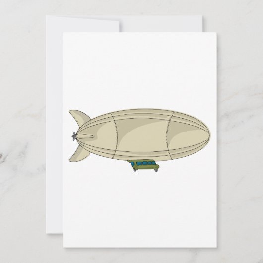 Zeppelin Flying Transport Einladung (Vorderseite)