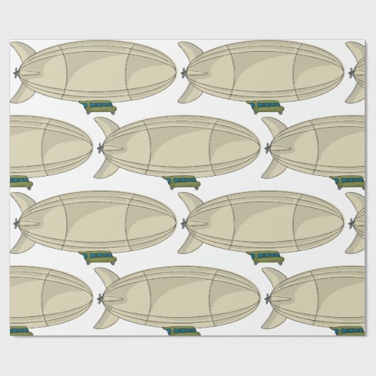Zeppelin Flying Transport Geschenkpapier (Flach)