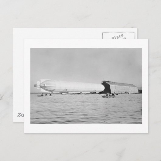 Zeppelin Garage, 1908 Postkarte (Vorne/Hinten)