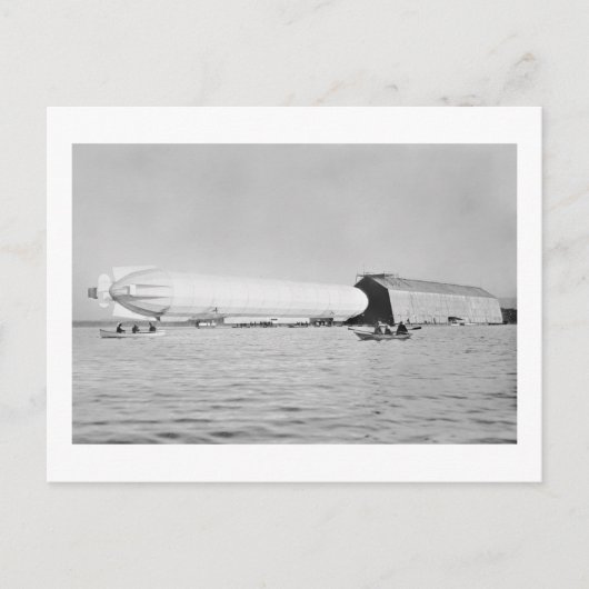 Zeppelin Garage, 1908 Postkarte (Vorderseite)