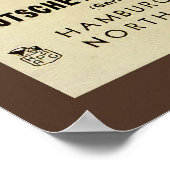 Zeppelin Hindenburg Vintage Travel Poster (Ecke)