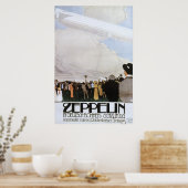Zeppelin in Deutsch Bohmen Schauflug Poster (Küche)