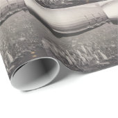 Zeppelin in New York City Geschenkpapier (Rolleneckpunkt)