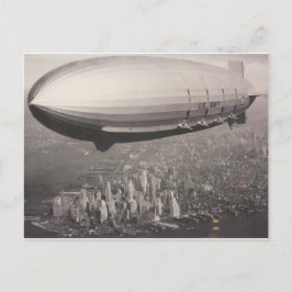 Zeppelin in New York City Postkarte