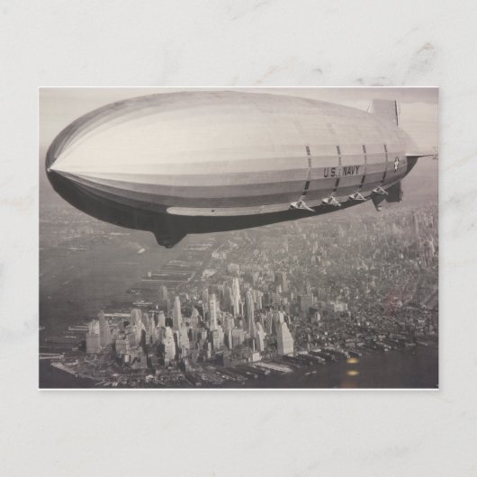 Zeppelin in New York City Postkarte (Vorderseite)