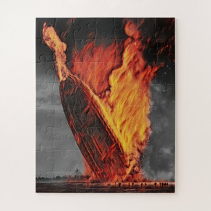 Zeppelin-Luftschiff Hindenburg Unglück Um 1937 Ji Puzzle