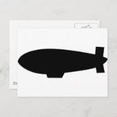 Zeppelin-Luftschiff Postkarte (Vorne/Hinten)