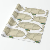 Zeppelin Luftschiff Retro Sci-Fi Blimp Geschenkpapier (Ungerollt)
