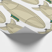 Zeppelin Luftschiff Retro Sci-Fi Blimp Geschenkpapier