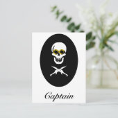 Zeppelin Pirate Captain Postkarte (Stehend Vorderseite)