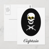 Zeppelin Pirate Captain Postkarte (Vorne/Hinten)