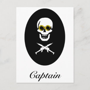 Zeppelin Pirate Captain Postkarte