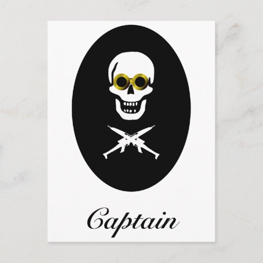 Zeppelin Pirate Captain Postkarte (Vorderseite)