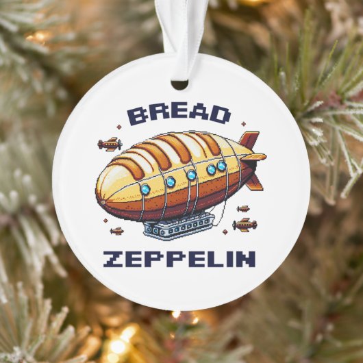 Zeppelin - Pixel Art Airship Retro Design Ornament (Baum)