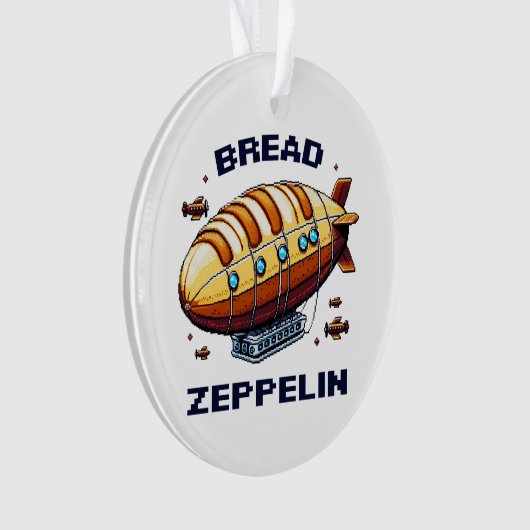 Zeppelin - Pixel Art Airship Retro Design Ornament (Vorderseite)