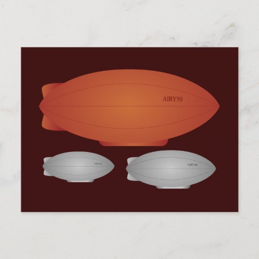 Zeppelin Postkarte (Vorderseite)