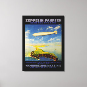 Zeppelin Reisen ~ Über Meer und Land  - L Leinwanddruck