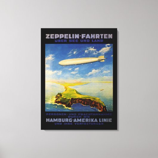 Zeppelin-Reisen ~ Übersee und Land - M Leinwanddruck (Vorderseite)