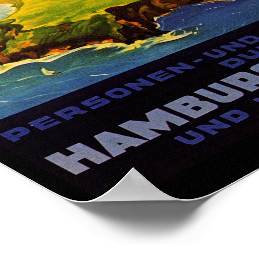 Zeppelin-Reisen ~ Übersee und Land Poster (Ecke)