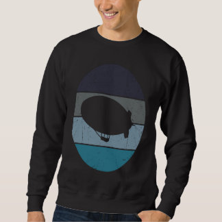 Zeppelin Retro Vintage Sunset Dirigible Airship Sweatshirt