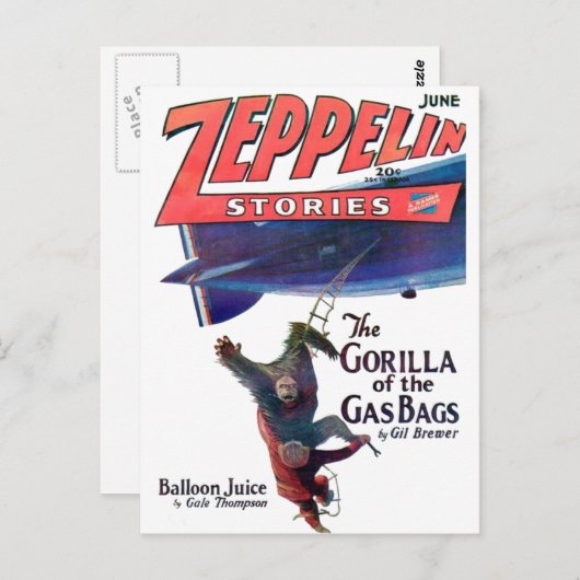 Zeppelin Stories Postkarte (Vorne/Hinten)