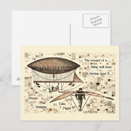 Zeppelin Take Flight Postkarte (Vorne/Hinten)