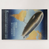 Zeppelin Über den Atlantik - Vintage Travel Ad Puzzle (Horizontal)