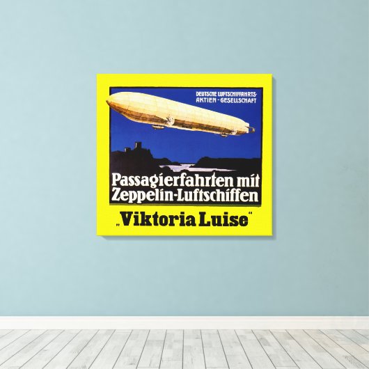Zeppelin Viktoria Leinwanddruck (Insitu (Holzboden))